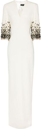 Jenny Packham Ruth gown dress - women - Polyester - 10 - White