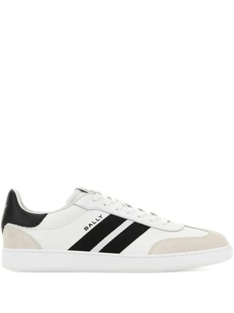 Bally Retro Crest leather stripe sneakers - men - Leather/Rubber/Fabric - 42.5 - White