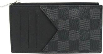 Louis Vuitton Pre-owned Wallets, male, Black, Size: ONE SIZE Pre-owned Coin Card Holder