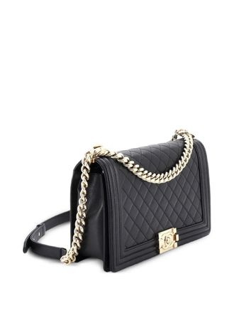 Chanel Boy Flap Bag Quilted Caviar Old Medium crossbody bag - Black
