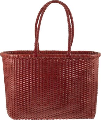 Dragon Geflochtene Ledertasche mit Drachenmuster L