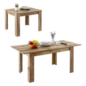 Dmora Mesa De Comedor Extensible, Made In Italy, Mesa Moderna Con Extensiones, Consola Extensible, 137 / 185x90h79 Cm, Color Arce - Dmora