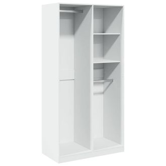 Berkfield Home Wardrobe White 100x50x200 cm Engineered Wood | Size: 100 x 50 x 200 cm