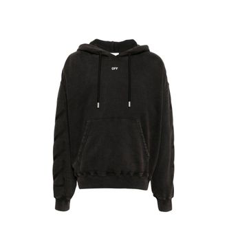Off-white Black Cotton Mens Sweatshirt