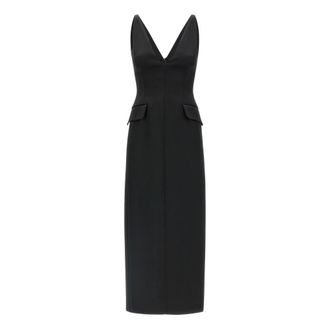 Sportmax Extra Midi Jurk - Dames - Jurken - Zwart - Maat: 2XS