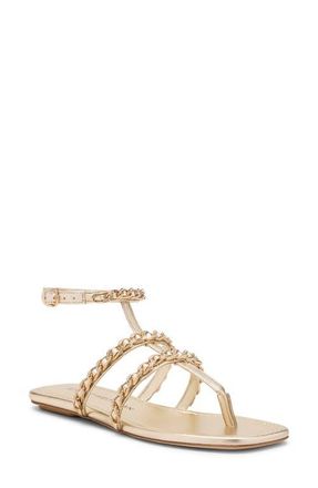 Stuart Weitzman Soluxe Crystal Sandal in Platino at Nordstrom, Size 6.5