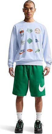 Nike Club Fleece Shorts Mens Workout Malachite/Malachite/White : 2XL