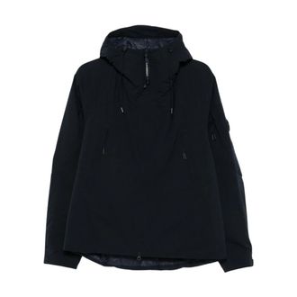 C.P. Company Pro-Tek Gewatteerde Jas met Capuchon - Heren - Winterjassen - Blauw - S - Polyester - Jassen