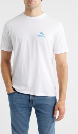 Tommy Bahama Yachta Bing Yachta Boom Logo Cotton Graphic T-Shirt in White at Nordstrom, Size Medium