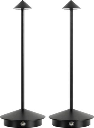 OEM Juego De 2 L&aacute;mparas De Escritorio Recargables, Negras, Regulables, De 29 Cm, Fabricadas En Aluminio. L&aacute;mparas De Escritorio Para Dormitorio
