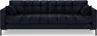 BLOOMINGLOFT 4-Sitzer Designsofa Mamaia Samt - Dunkelblau