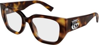 Gucci Glasses, female, Brown, 51 MM, Butterfly Optical Frame