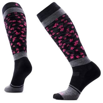 Smartwool Snowboard TC Wild Blossom OTC Skisocken f&uuml;r Damen | schwarz