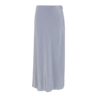 Vince Midi Skirts, female, Blue, Size: M Slip Skirt