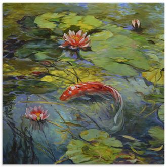 Artland Glasbild »Roter Koi« Wassertiere 1 Stk. tlg. in verschiedenen Grössen