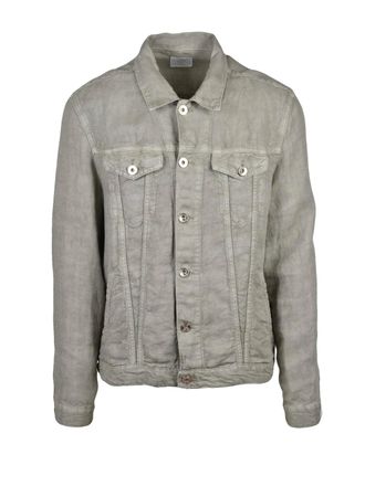Eleventy Sage Green Soft Linen Jacket
