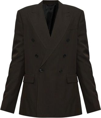 Acne Studios Dubbelrijig colbert - Heren - Business blazers - Bruin - XL - Kostuums