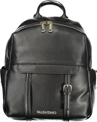 Mario Valentino Black Polyurethane Women Womens Backpack