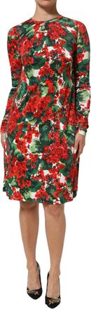 Dolce & Gabbana Womens Multicolor Floral Short Portofino Dress