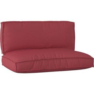 vidaXL Juego De Cojines De Paleta 2 Pcs Rojo Vino Tinto Vidaxl