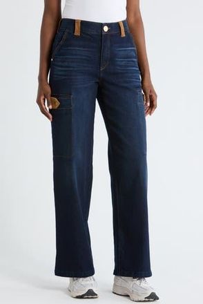 Democracy AbSolution High Waist Wide Leg Jeans in Dark Indigo Artisanal at Nordstrom Rack, Size 2