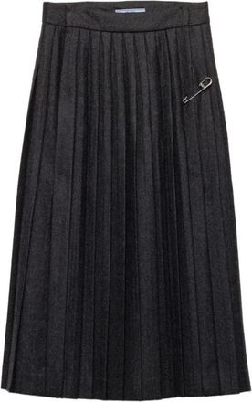 Prada Mujer, Faldas, Gris, Talla: M