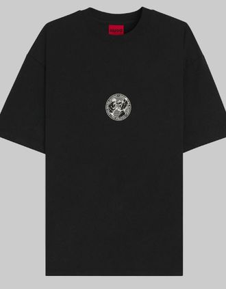 HUGO BOSS Mens HUGO Dwresto T-Shirt, Black - Size: 36