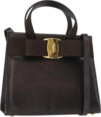 Ferragamo Pre-owned Handbags, female, Brown, Size: ONE SIZE Pre-owned Handbag