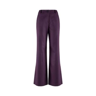 Nenette Pantalone Gamba Dritta Tessuto Poly - - Trousers - Donna - Viola - XS