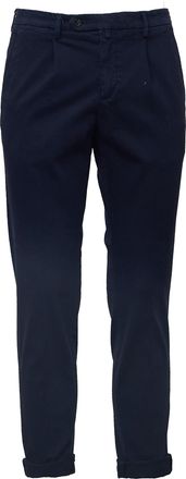 BRIGLIA 1949 Tailored Slim-Fit Pants with Front Pinces and Cuffed Hems