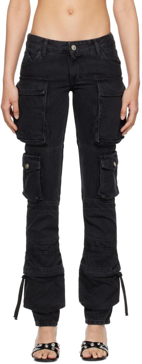 デニム・ジーパン THE ATTICO Woman Jeans Black 241WCP113D066 100 The Attico Womens Denim Jeans in Black | Size 27