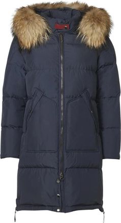 Danwear Navy echt bontjas 2010-500R - Dames - Winterjassen - Blauw - M - Polyester - Jassen