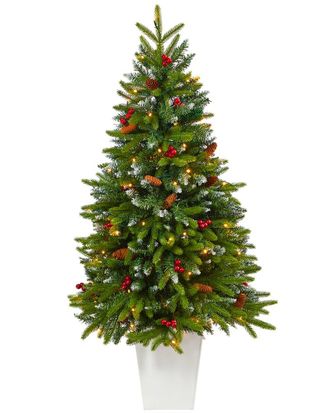 Nearly Natural 56In Snow Tipped Portland Spruce Artificial Christmas Tree