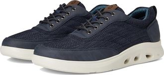 Nunn Bush Ponte Knit Moc Toe Sneakers Hybrid Oxford Casual Lightweight Athletic Style Lace Up Mens Shoes Navy : 10.5 W (EE), Leather