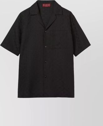 Gucci gg monogram shirt with chest pocket and side slits