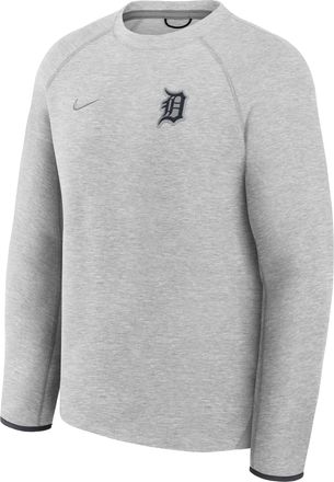 Nike Detroit Tigers Tech Fleece Nike Mens MLB Pullover Crew in Grey | 05L6086NDG-J35