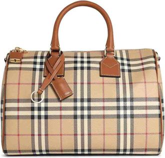 Burberry Medium Bag In Briar Brown Cotton Blend