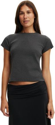 Cotton On Womens 90 S Baby Tee in Charcoal Marle at Nordstrom, Size Xx-Small