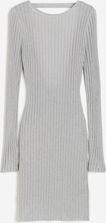 H&M R&uuml;ckenfreies schimmerndes Kleid - Silber