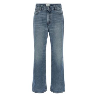 Haikure Flared Jeans, female, Blue, Size: W27 Korea Boyfriend Jeans