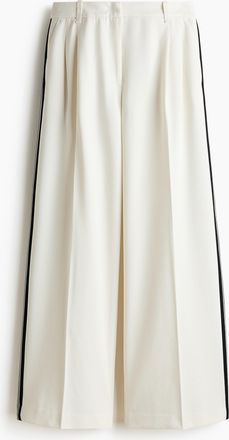 H&M Elegante Hose mit weitem Bein - White