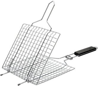 OEM Cesta Met&aacute;lica Port&aacute;til Para Barbacoa, Ideal Para Asar Gambas, Pescado Y Verduras