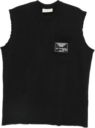 Song for the Mute Academy Sleeveless Tee - Heren - Tops zonder mouwen - Zwart - XS - Katoen - Tops