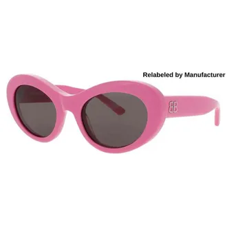 Balenciaga Ladies Pink Rectangular Sunglasses BB0294S004R