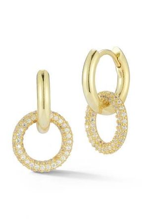 Glaze Jewelry Pav&eacute; Double Link Earrings in Gold at Nordstrom Rack