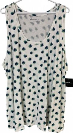 Eddie Bauer Womens Feathers Everyday Essentials Tank - Plus In Ivory Green
