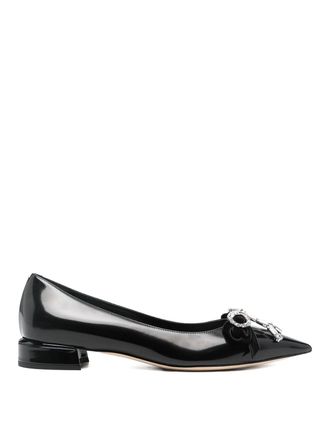 Jimmy Choo London Auria Leather Ballet Flats