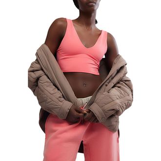 Free People FP Movement Never Better Crop V-Neck Tank in Hibiscus at Nordstrom Rack, Size X-Small