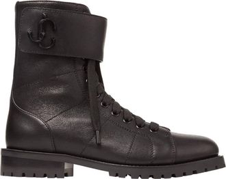 Jimmy Choo London Ceirus Nappa Leather Combat Boots, Brand Size 34.5 ( US Size 4.5 )