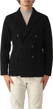 Lardini Jassen, Heren, Zwart, M, Gebreid Jasje